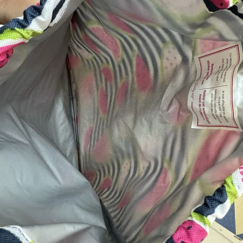 Thirty-One Cinch Sac‎ Drawstring Backpack Watermelon Stripe Thermal